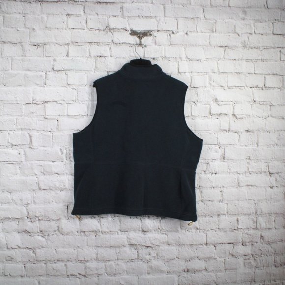 LL Bean Mountain Classic Black Fleece Full Zip Pockets Vest Size 2X - Picture 8 of 9